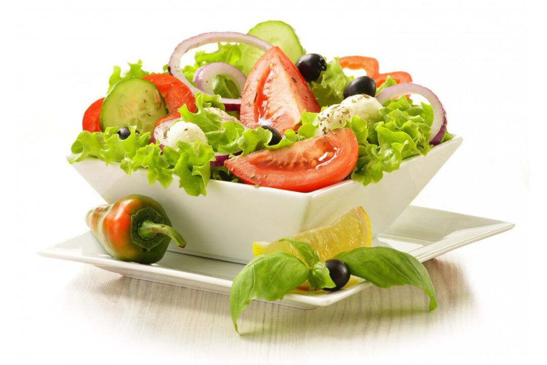 En los días de verduras de dieta química, puedes preparar deliciosas ensaladas. 